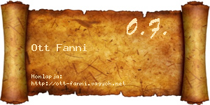Ott Fanni névjegykártya
